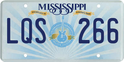 MS license plate LQS266