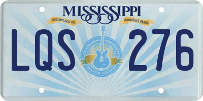 MS license plate LQS276