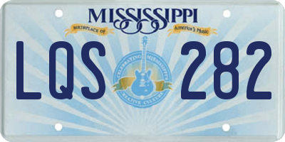MS license plate LQS282