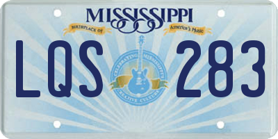 MS license plate LQS283