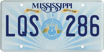 MS license plate LQS286