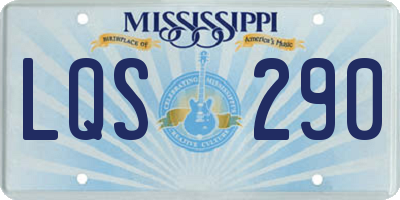 MS license plate LQS290