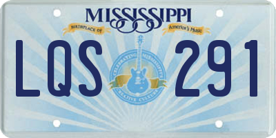 MS license plate LQS291