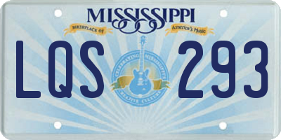 MS license plate LQS293