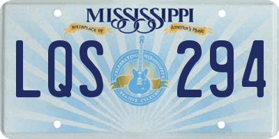 MS license plate LQS294