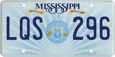 MS license plate LQS296