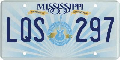 MS license plate LQS297