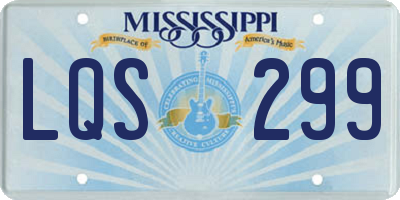 MS license plate LQS299