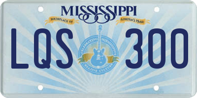 MS license plate LQS300