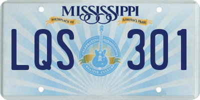 MS license plate LQS301