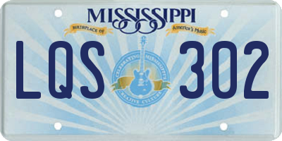 MS license plate LQS302