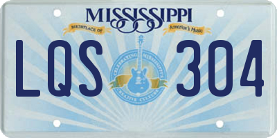 MS license plate LQS304