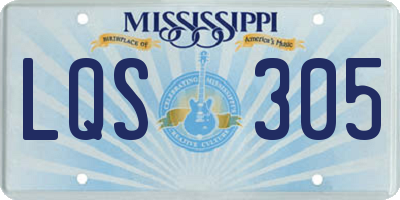 MS license plate LQS305