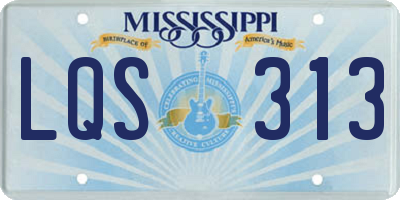 MS license plate LQS313