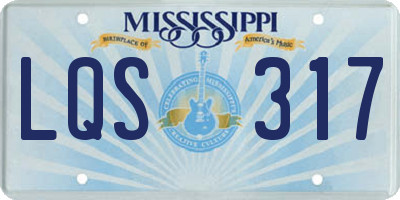 MS license plate LQS317