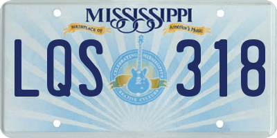 MS license plate LQS318
