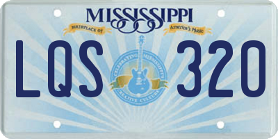 MS license plate LQS320