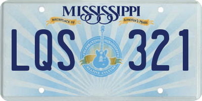 MS license plate LQS321