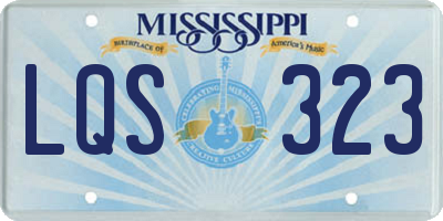 MS license plate LQS323