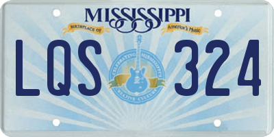 MS license plate LQS324