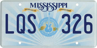 MS license plate LQS326