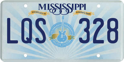 MS license plate LQS328