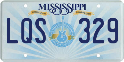 MS license plate LQS329