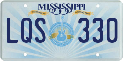 MS license plate LQS330