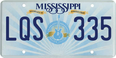 MS license plate LQS335