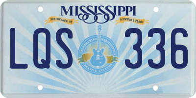 MS license plate LQS336