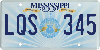 MS license plate LQS345