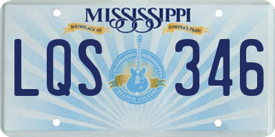 MS license plate LQS346