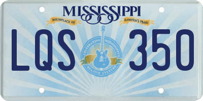 MS license plate LQS350