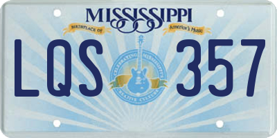 MS license plate LQS357