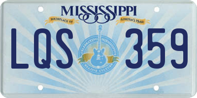 MS license plate LQS359