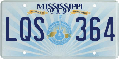 MS license plate LQS364
