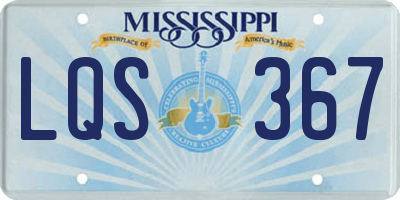 MS license plate LQS367