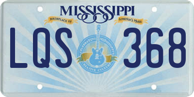 MS license plate LQS368