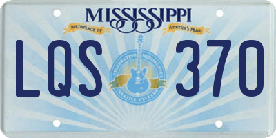 MS license plate LQS370