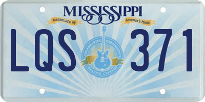 MS license plate LQS371