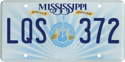 MS license plate LQS372