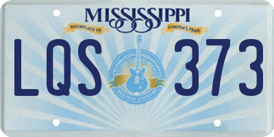 MS license plate LQS373