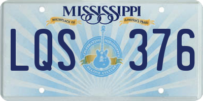 MS license plate LQS376