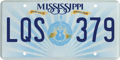 MS license plate LQS379
