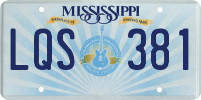 MS license plate LQS381