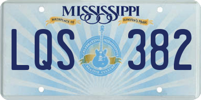 MS license plate LQS382