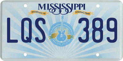 MS license plate LQS389