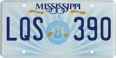 MS license plate LQS390
