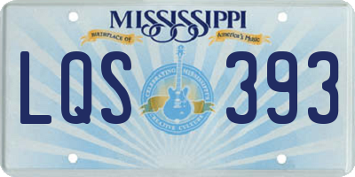 MS license plate LQS393