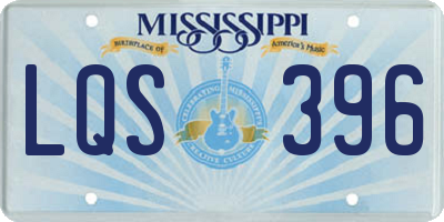 MS license plate LQS396